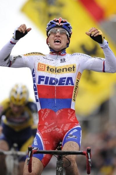 Zdenek Stybar (Telenet Fidea) sprints to the win in Koksijde.