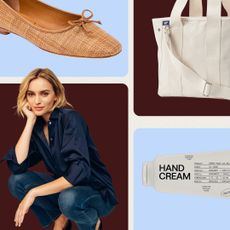 Collage of Shoes, Bags, and Hand Cream