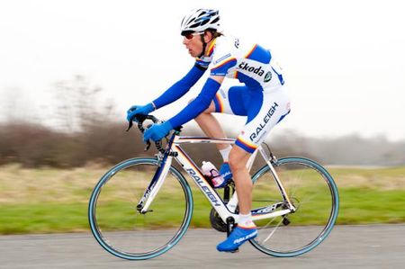 Dan Fleeman works hard for the Raleigh boys in his second year with the team.