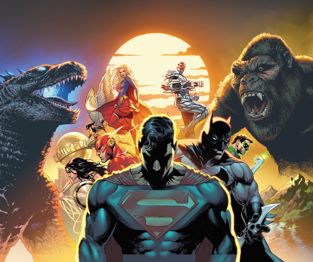 Justice League vs. Godzilla vs. Kong artwork