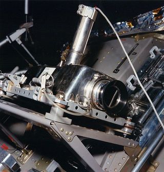 The Apollo Lunar Television Camera, as it was mounted on the Apollo 11 lunar module.