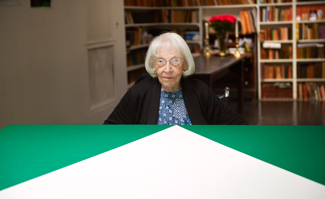 Carmen Herrera in her Studio, 2015