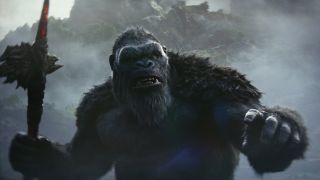King Kong wielding weapon in Godzilla x Kong: The New Empire