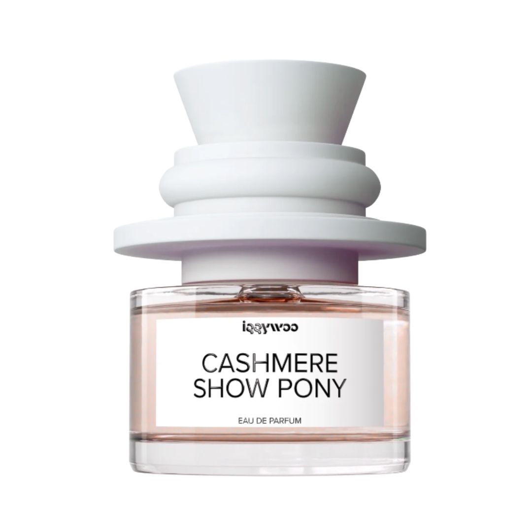A product shot of the Iggywoo Cashmere Show Pony perfume, on a white background