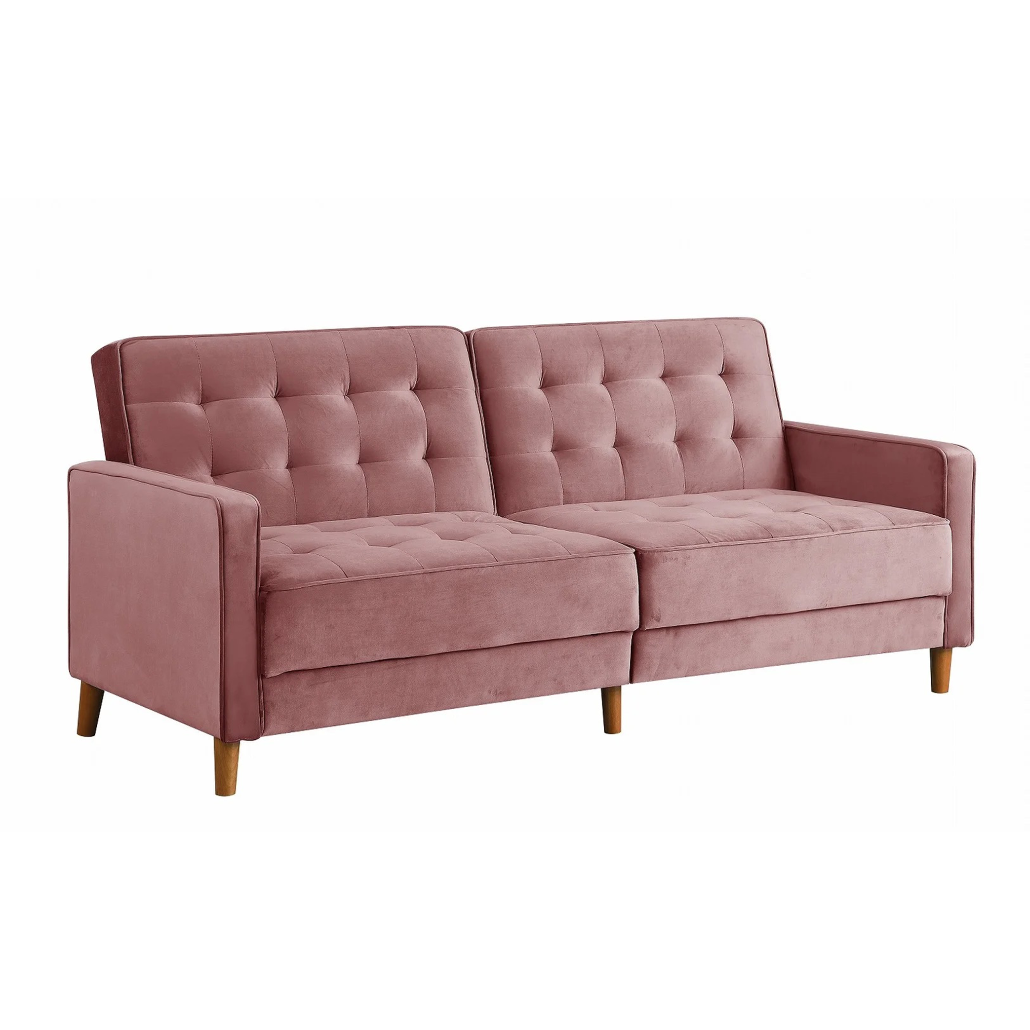 A rose pink sofa bed