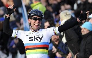 Mark Cavendish (Sky) wins Kuurne-Brussel-Kuurne.