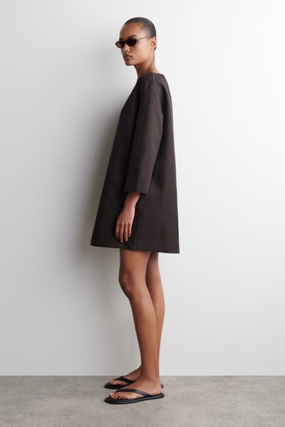 Linen A-Line Mini Dress