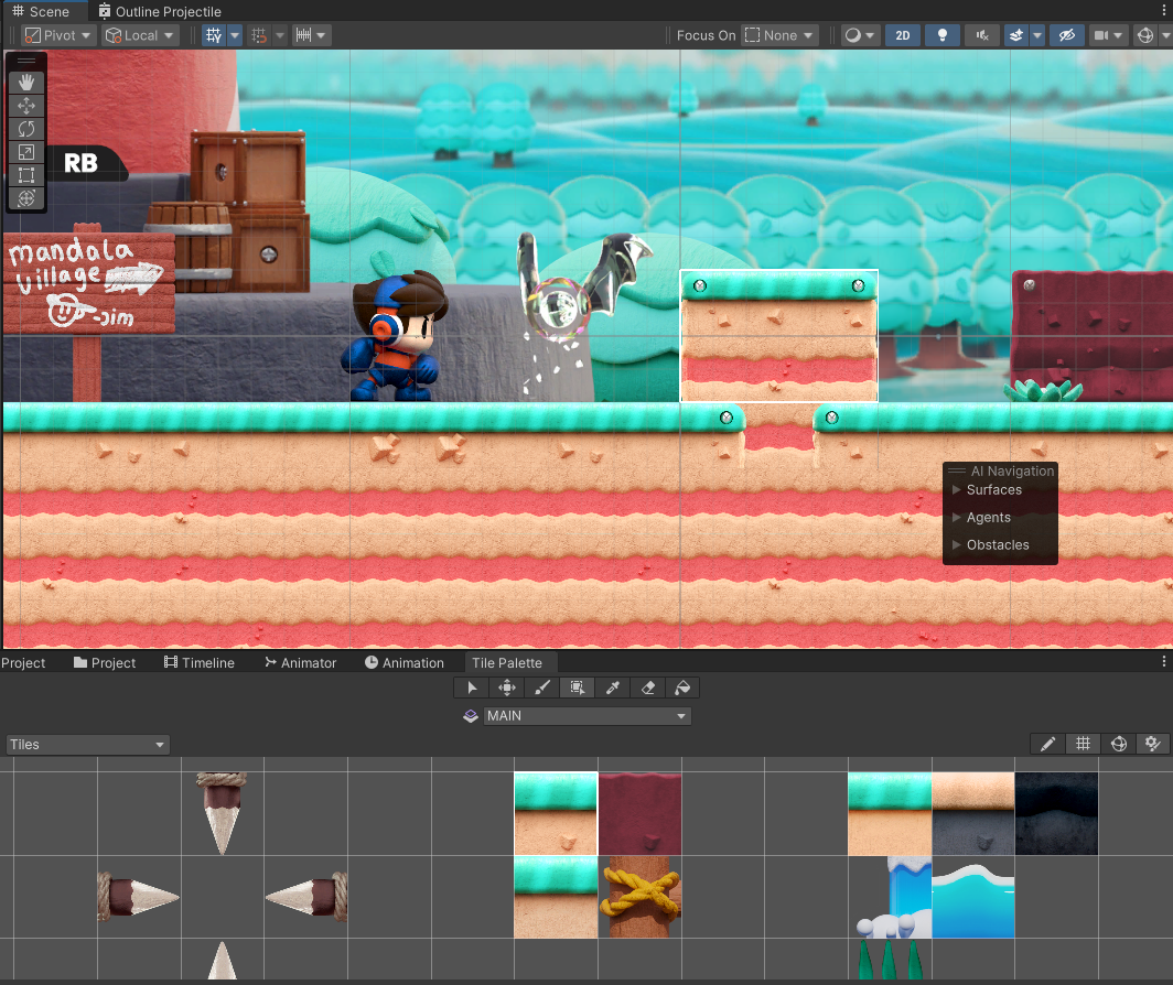 2D retro game screens