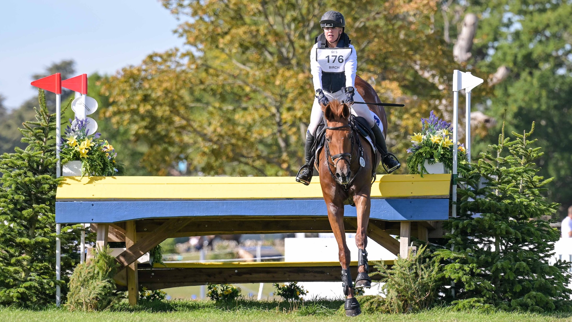 Sammi Birch (AUS) riding Rosa's Party during the Cross country phase of the Agria Blenheim Palace International Horse Trials 16-20th September 2026