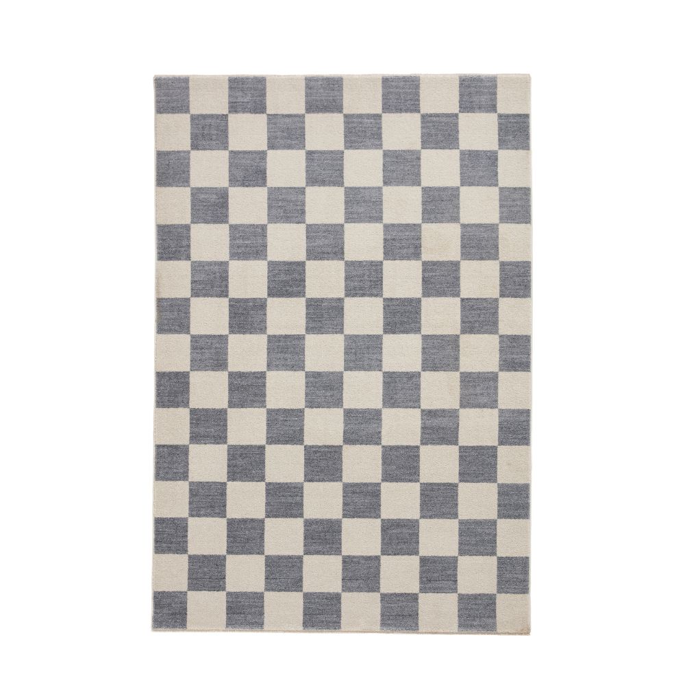 Brinley Checkerboard Area Rug in Blue