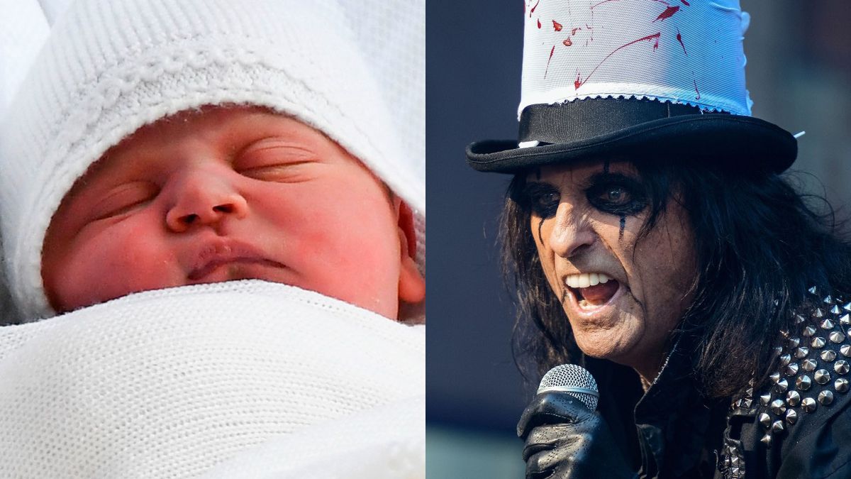 Alice Cooper and baby