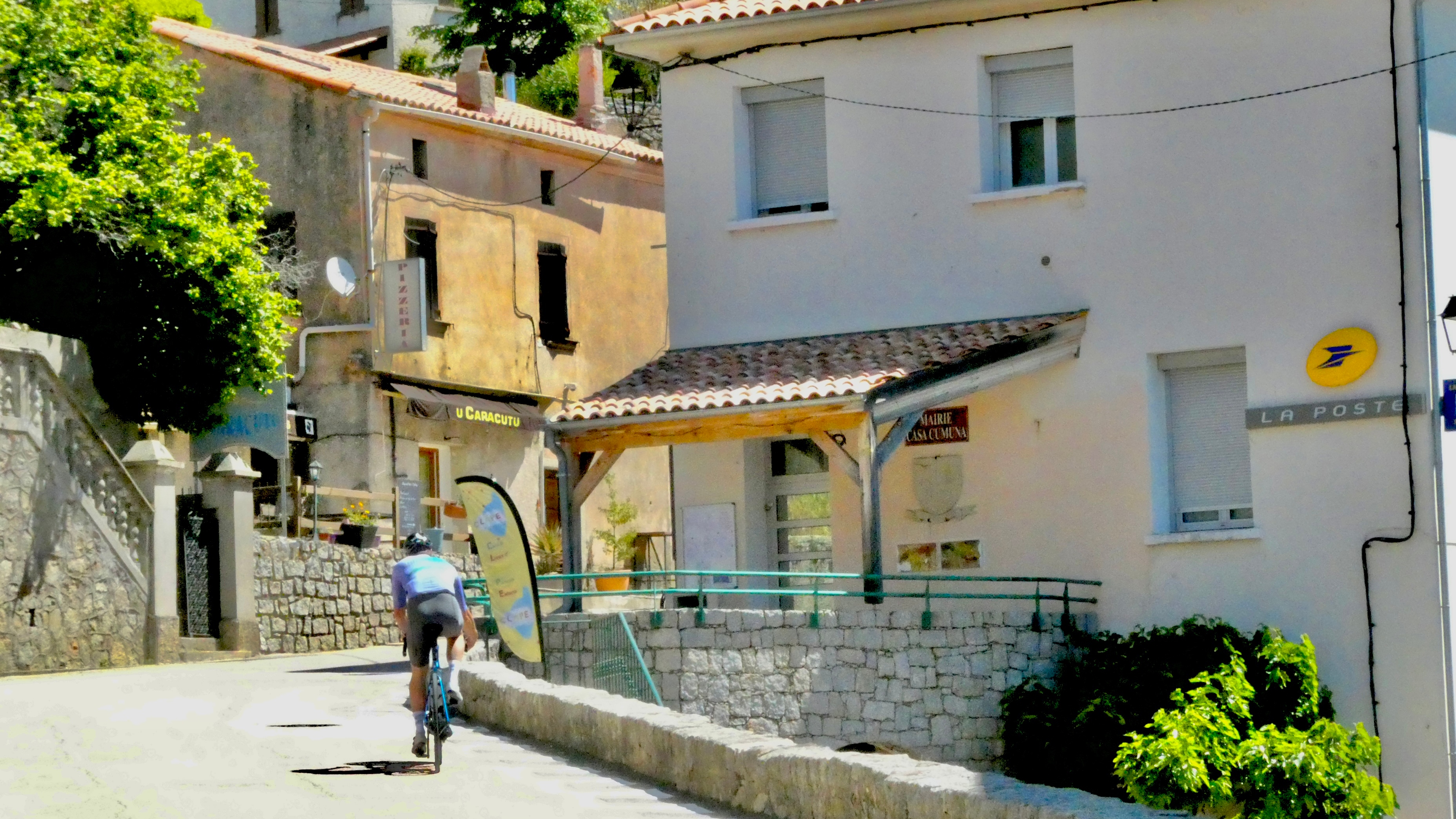 Pictures of Dan Baines climbing the Col de la Vergio