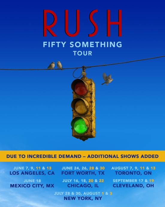 Rush Fifty Something tour poster mkII