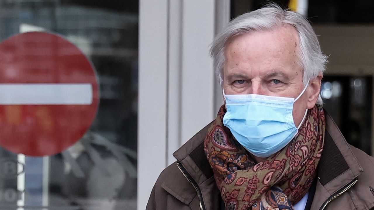 EU chief negotiator Michel Barnier returns to Brussels after the last round of negotiations in London