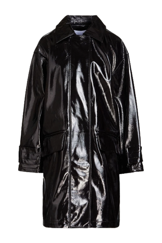 STAND STUDIO Conni Faux Patent-Leather Coat (Was $595) 