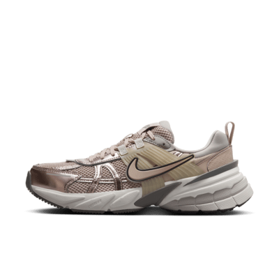 Nike V2k Run Women's Shoes With Reflective Accents - Particle Beige/college Grey/light Bone/particle Beige - Size 5