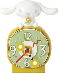 Enesco Allen Designs Sanrio Hello Kitty Cinnamoroll Holding Flower Desk Clock