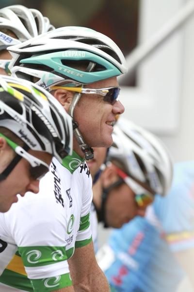Aussie Stuart O'Grady happy on the start line.