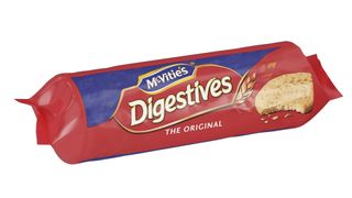 A pack of Mcvitie's Digestive biscuits