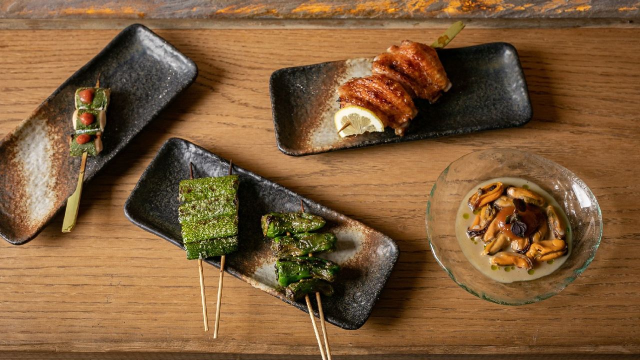 Junsei yakitori aerial shot