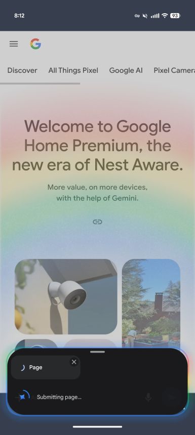 Gemini-powered webpage summary in Chrome for Android
