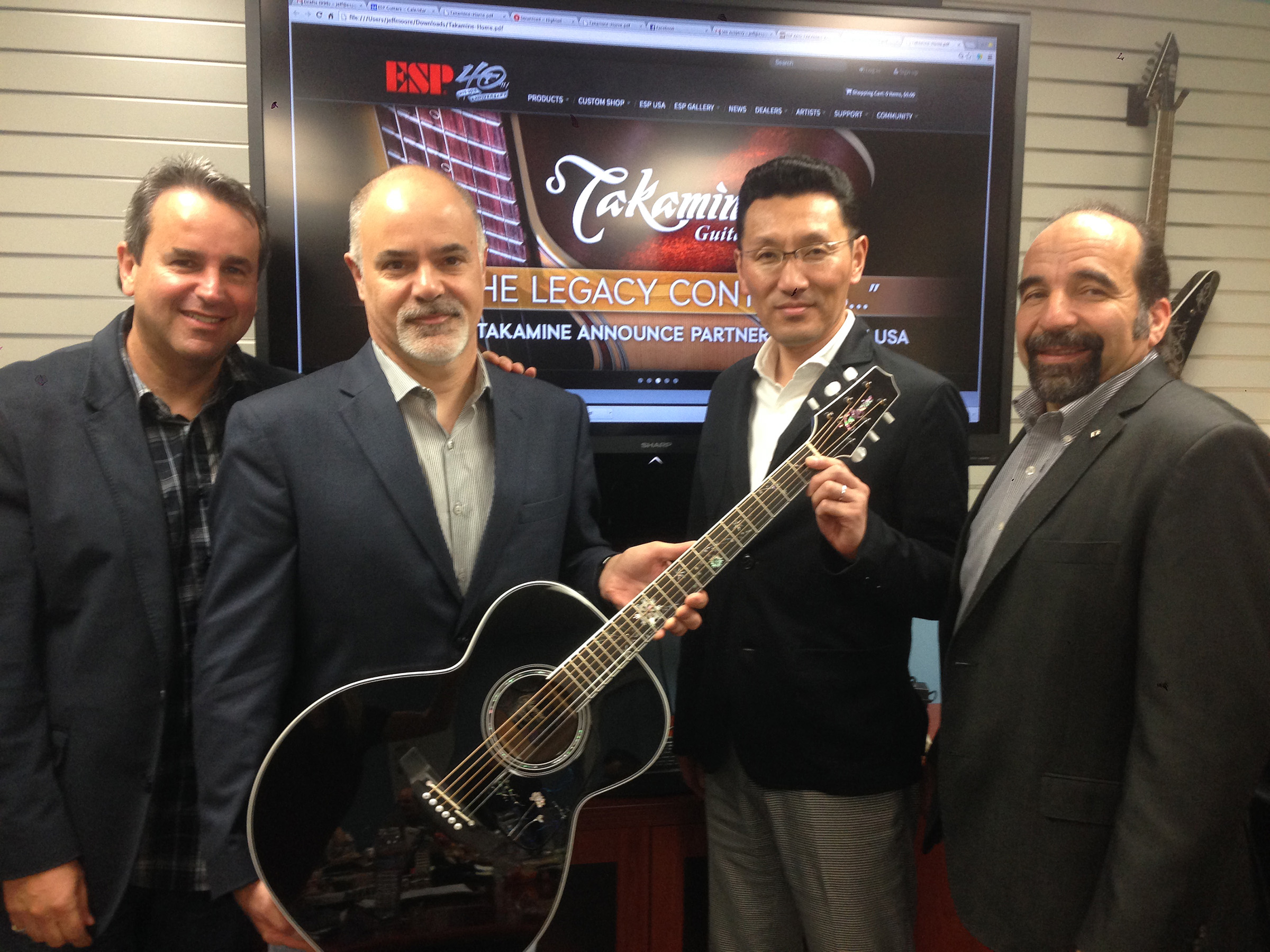 ESP and Takamine Guitars Announce Partnership in Guitar World