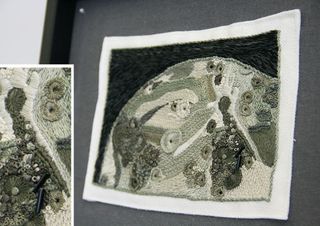 Artist Rachel Barry Hobson won the 2-D original category of the NASA/Etsy Space Craft Contest with this embroidery entry