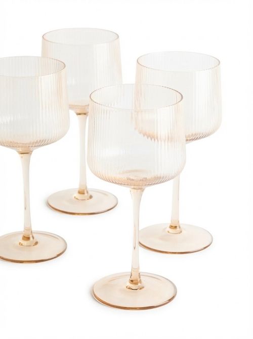 4-Pack Fluted Wine Glasses