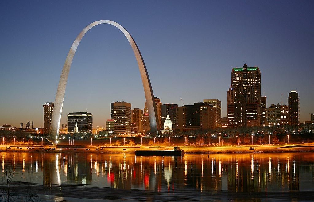 St. Louis skyline by night