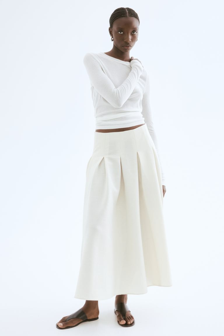 Long Pleated Skirt