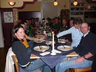 Even at dinner, Eric Vanderaerden is working the phones