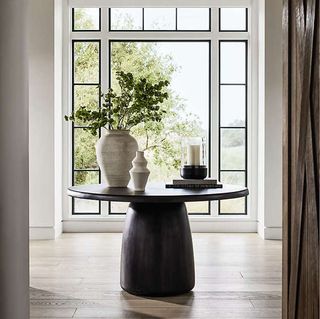 Zahn Charcoal Grey Round Dining Table