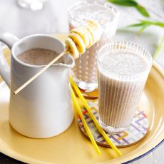 Banana and pear milkshake photo