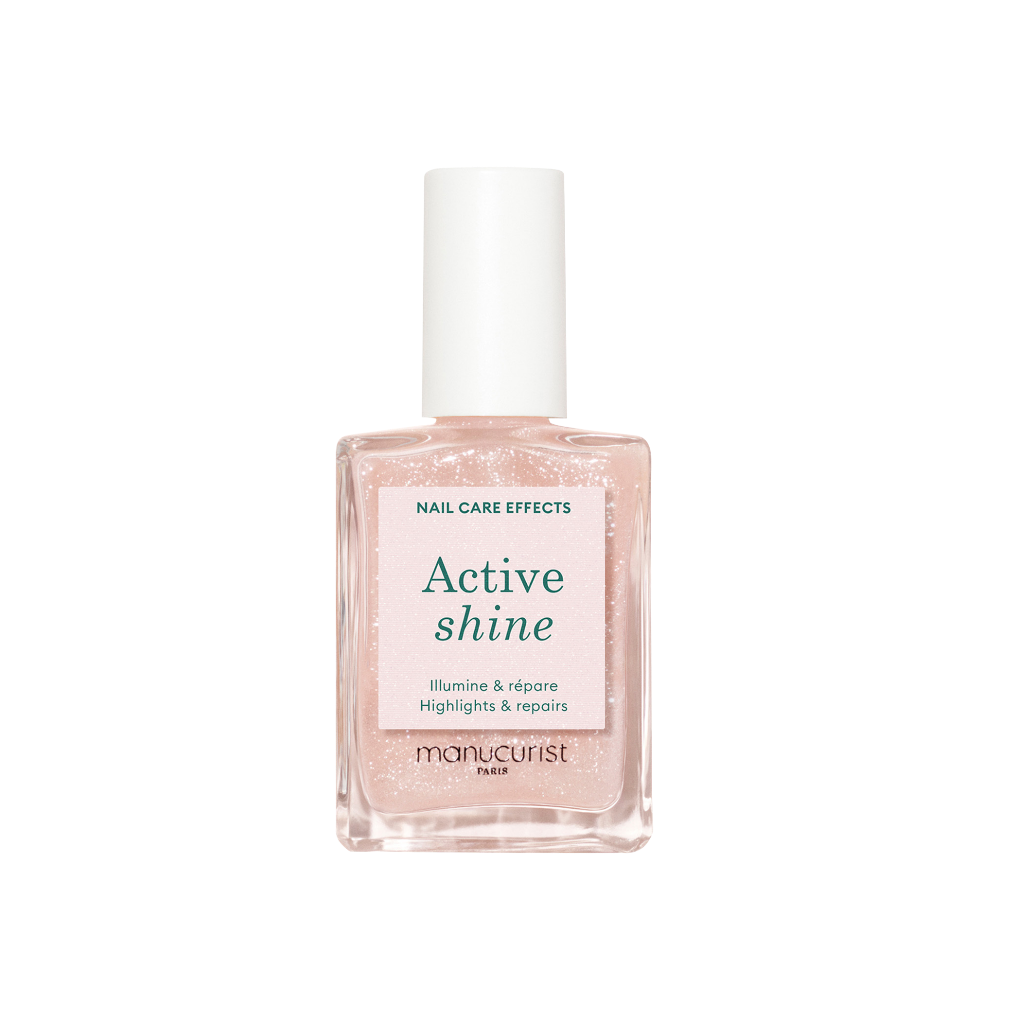 Active Shine Nail Polish for Pearlescent Beige Effect, Nail Strengthener and Growth