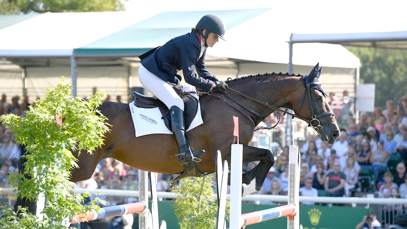 LRBHT 01 09 2018Piggy French riding VANIR KAMIRA during the showjumping phase of the Land Rover Burghley Horse Trials in the grounds of Burghley House near Stamford in Lincolnshire in the UK between 29th August and 2nd September 2018