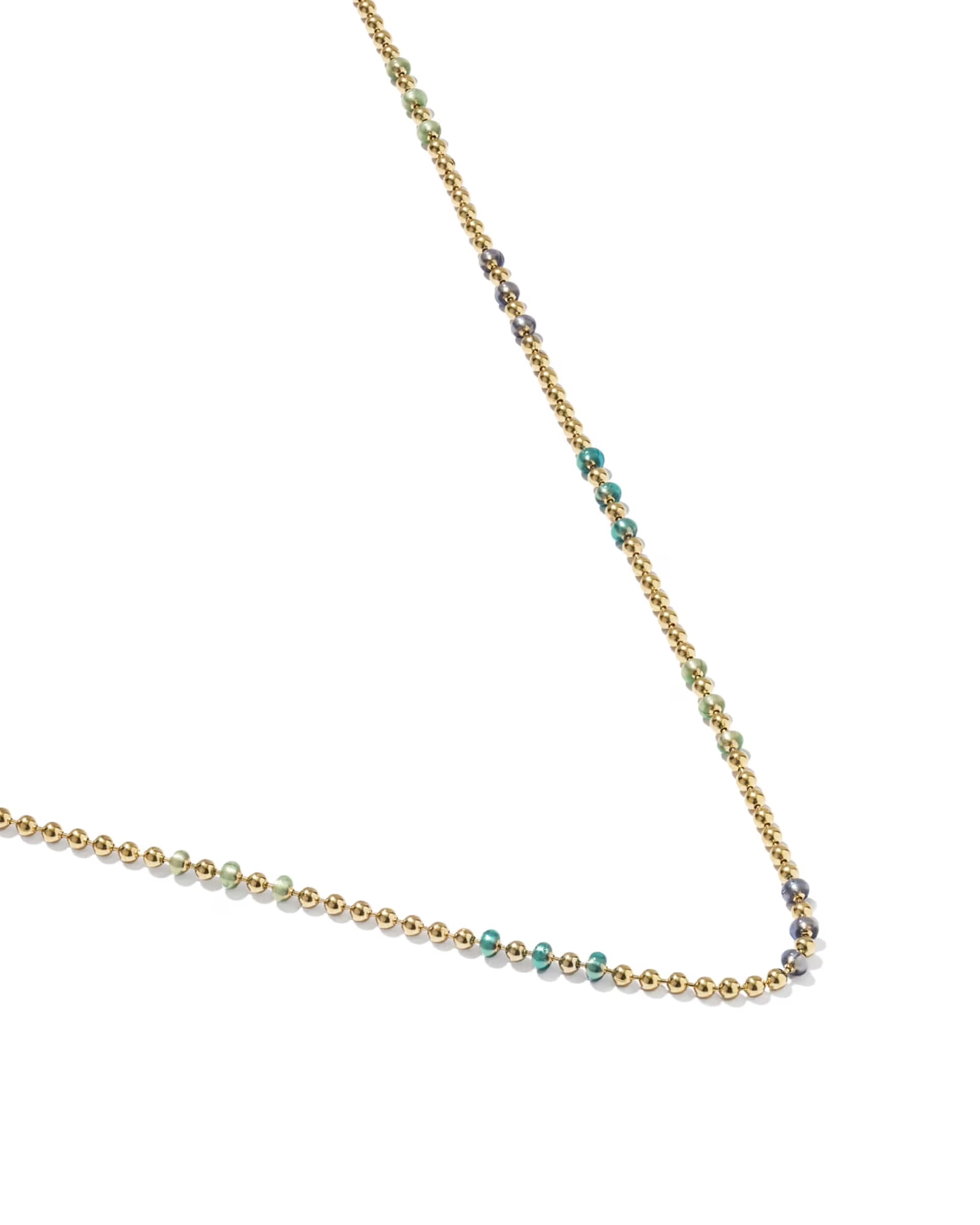 Kendra Scott, Alice Color Beaded 14k Gold-Filled Chain Necklace