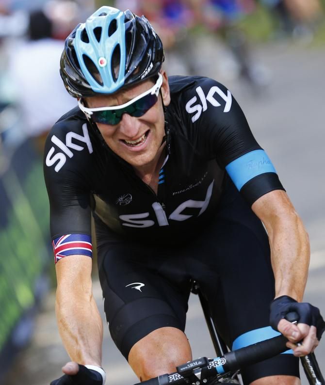 Bradley Wiggins (Team Sky) kept in touch until the final few moments