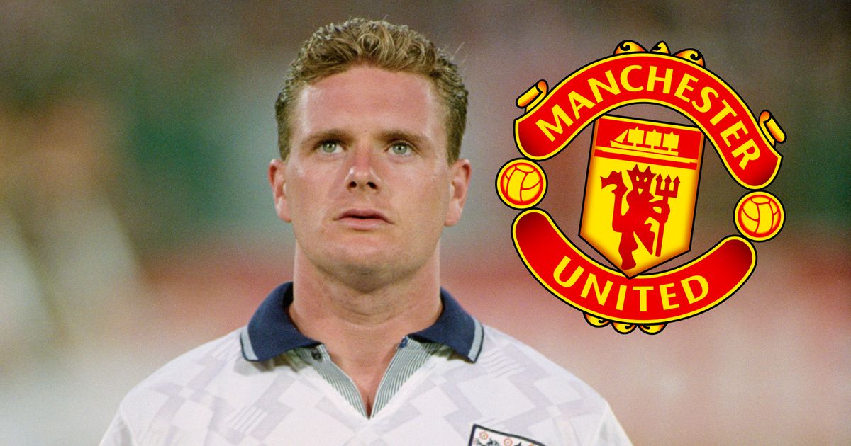 Manchester United target Paul Gascoigne pictured before the 1990 FIFA World Cup match between England and Republic of Ireland in Cagliari, Italy on June 11, 1990.