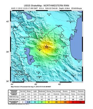 Earthquake in northwestern Iran.