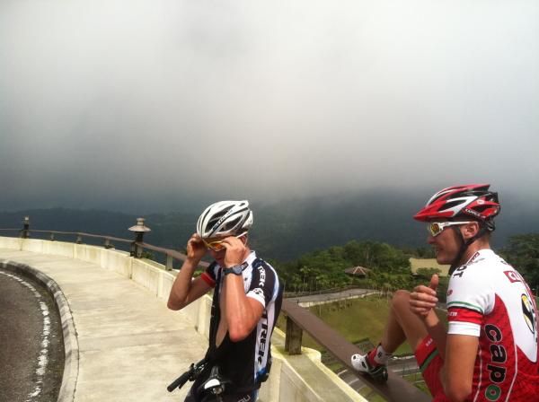 Russell Finsterwald and Brady Kapius at the summit of Gunung Raya