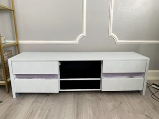 painted tv cabinet during