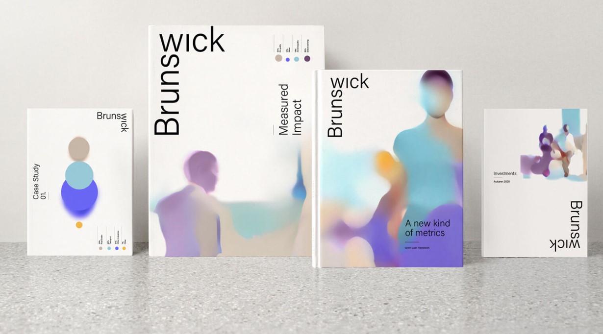 Selection of printed materials featuring abstract humans