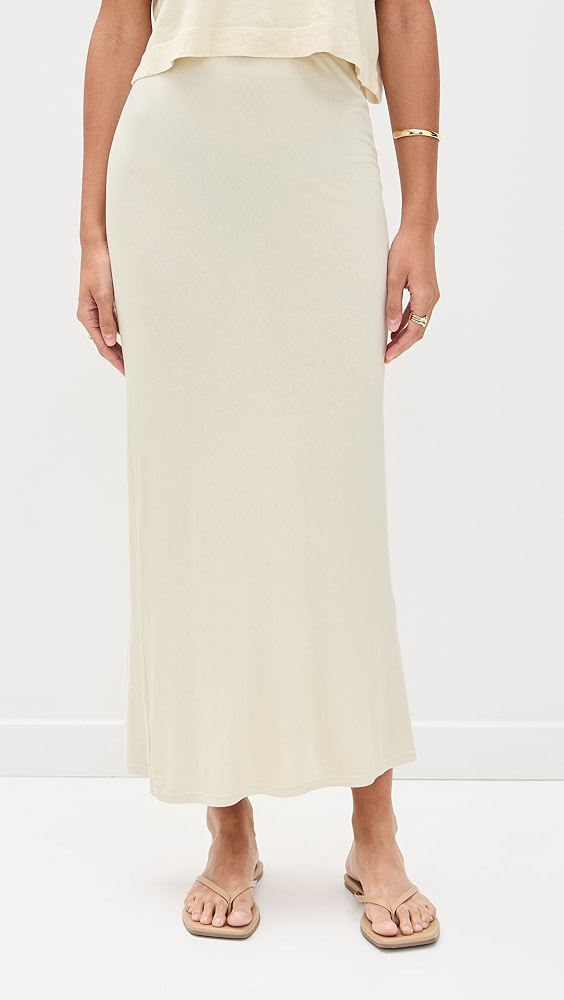 Enza Costa Silk Knit Bias Skirt