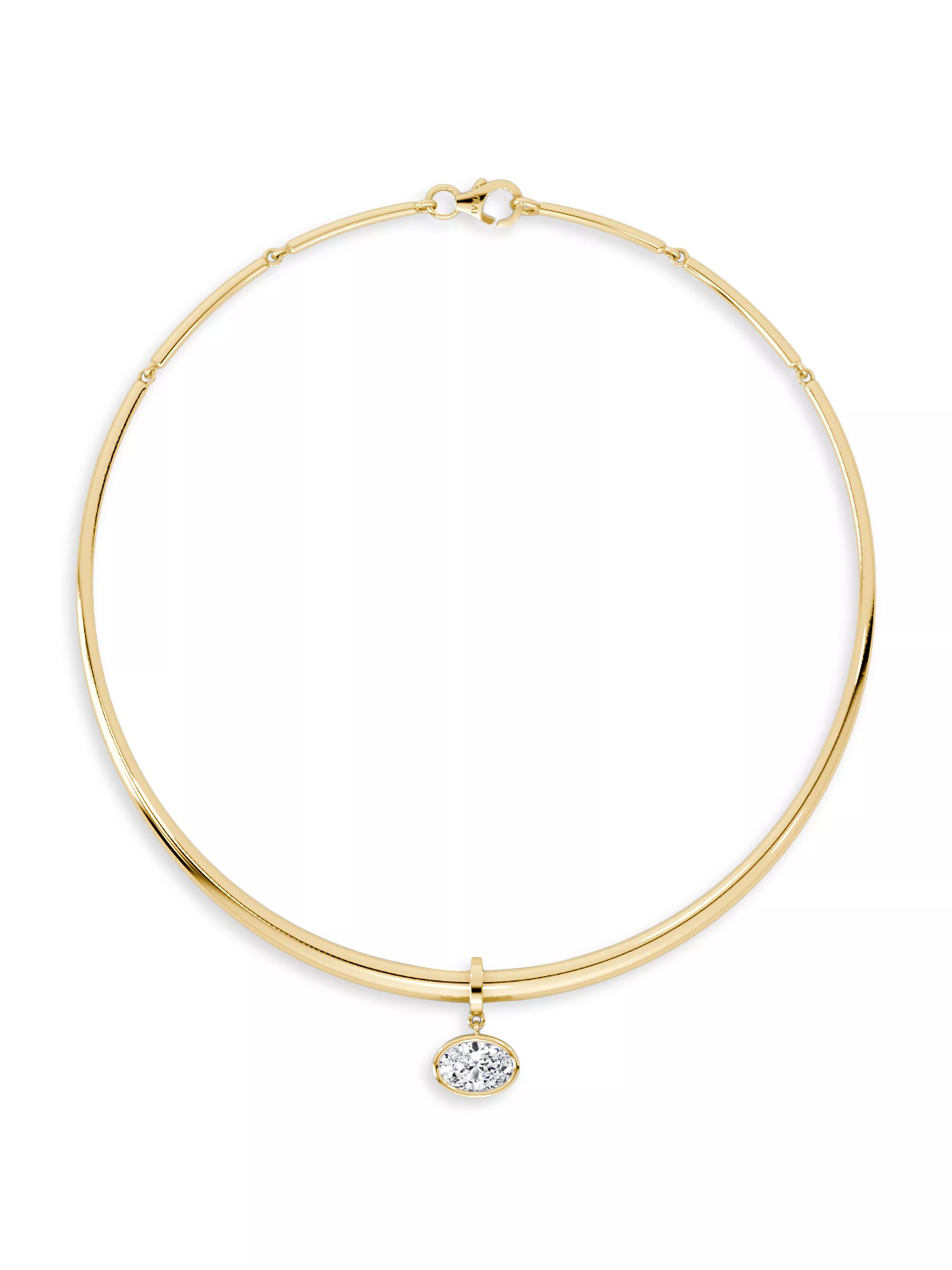 Petra 14k Yellow Gold & 3.75 Tcw Lab-Grown Diamond Collar Necklace