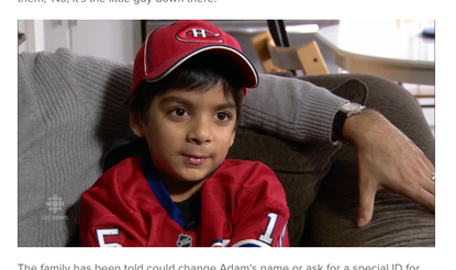 Six-year-old Syed Adam Ahmed is on the Canadian no-fly list.