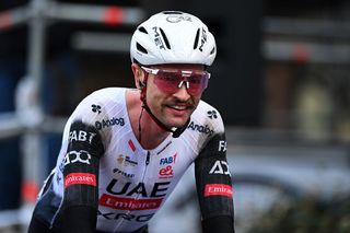 Jay Vine (UAE Team Emirates-XRG) after winning stage 5 at the 2025 Settimana Internazionale Coppi e Bartali