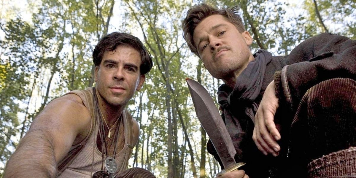 Eli Roth and Brad Pitt in Inglourious Basterds