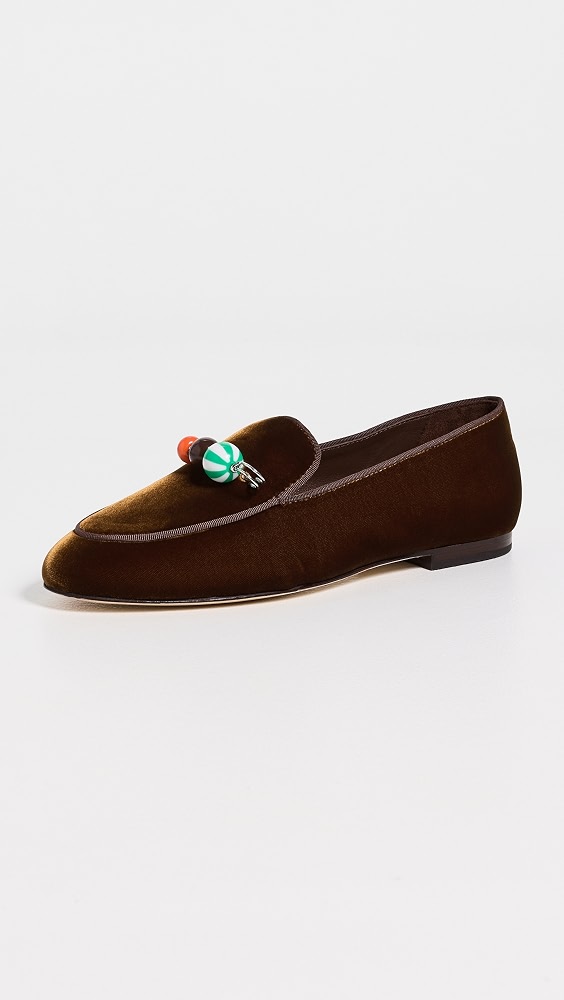 Vale Embellished Loafers - Dark Brown