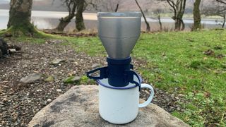 The GSI Outdoors Coffee Rocket in action at Loch Lomond