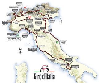 Giro d'Italia 2015 map
